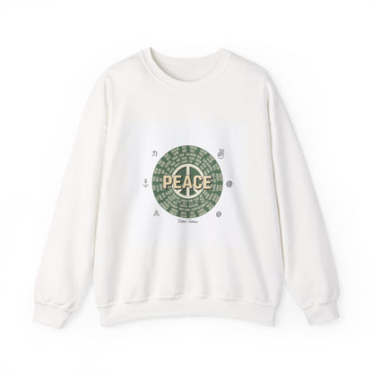 Handwritten Peace Doodle Sweatshirt | sketch aesthetic, hand drawn message