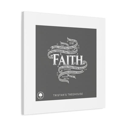 handwritten faith ribbon Canvas | sketch aesthetic, doodle design
