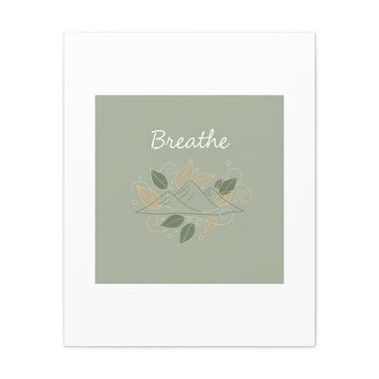 Breathe Mountain Line Canvas | Nature Symbols, Minimal Forest Wall Art
