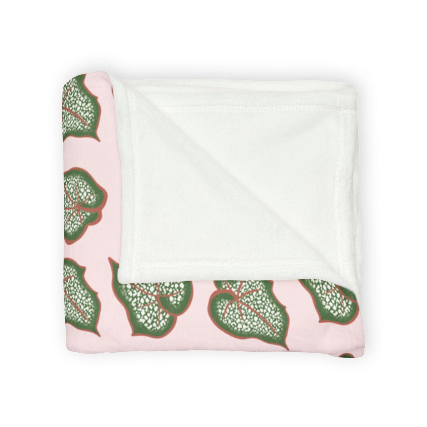Begonia Pattern Cozy Fleece Throw Blanket