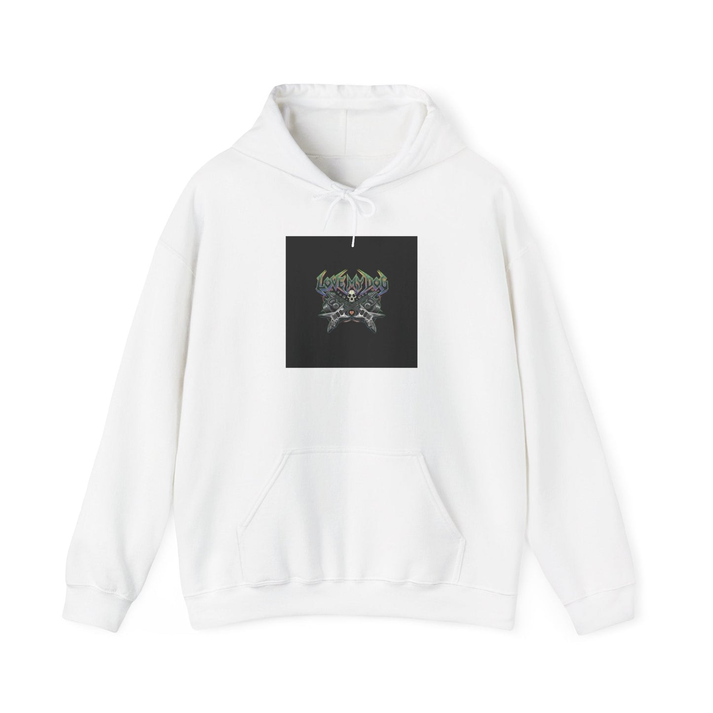 LOUD Self-Care, Metal Font Hoodie | gothic wellness quote, edgy self-care merch