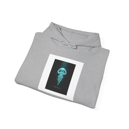 Bioluminescent Jellyfish Hoodie | neon jelly print, deep-sea aesthetic