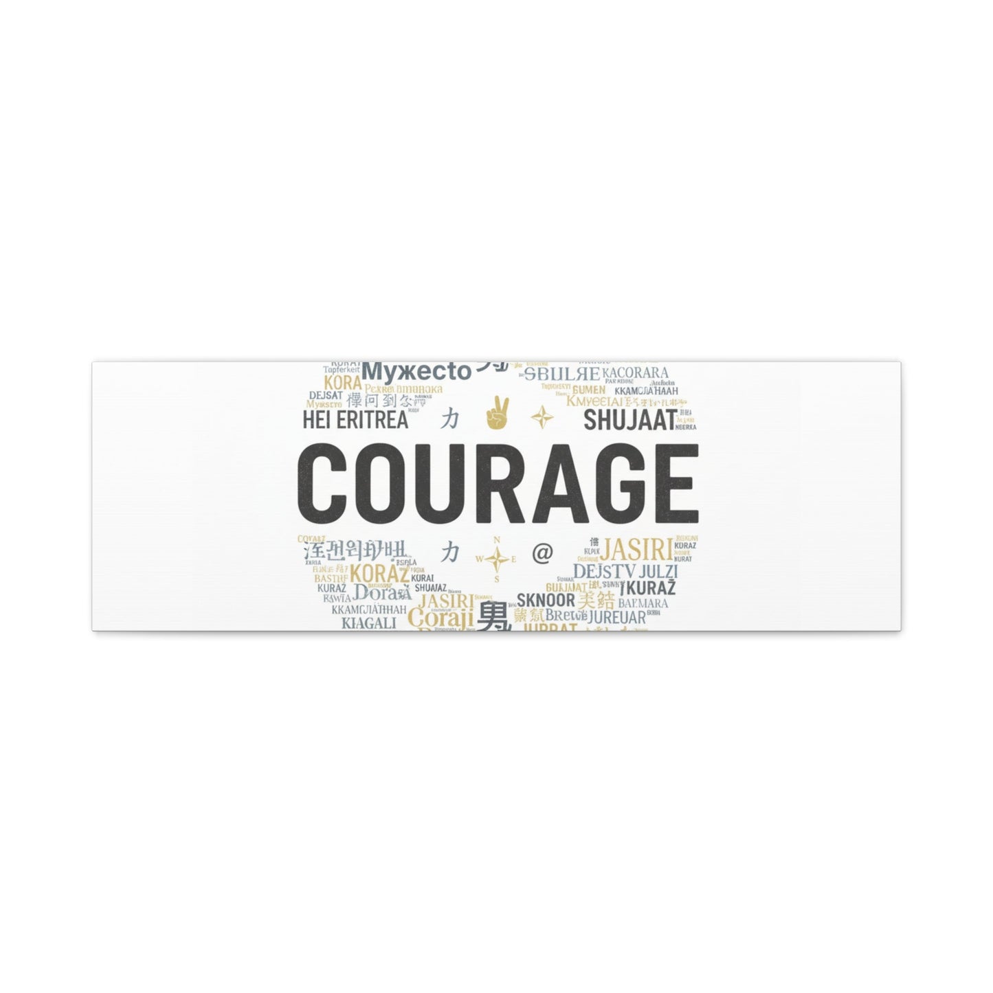 Courage Word Cloud Canvas | Fresh-Start Minimalism art print