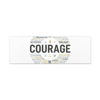 Courage Word Cloud Canvas | Fresh-Start Minimalism art print
