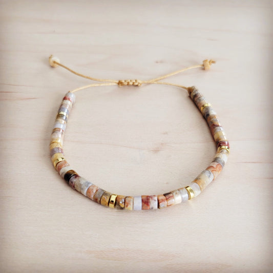 Genuine Aqua Terra & Gold Adjustable Bracelet 811r