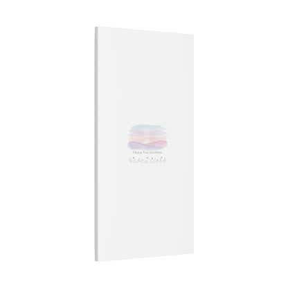 Choose Your Intentions Canvas, soft wellness poster, pastel gradient mindfulness art