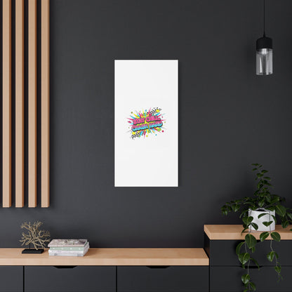 Stay Chill Crash Hard Canvas, neon graffiti crash out art | meltdown sticker style