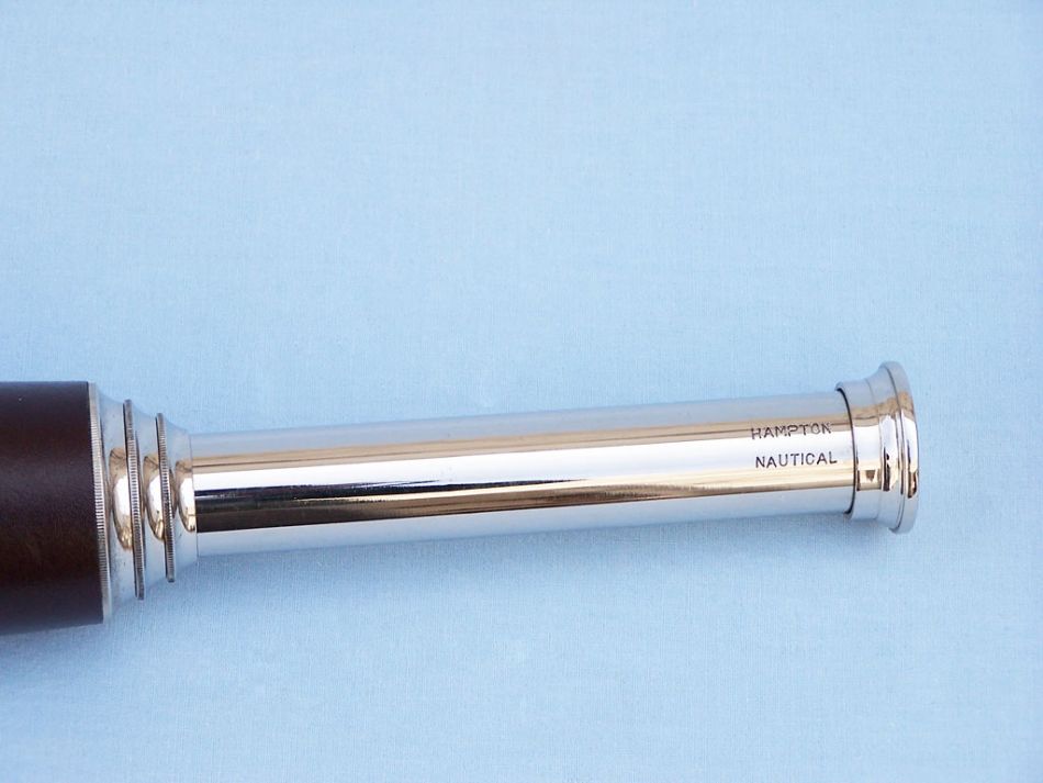 Deluxe Class Admiral's Brass - Leather Spyglass Telescope 27"" w/ Rosewood Box