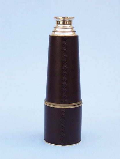 Deluxe Class Admiral's Brass - Leather Spyglass Telescope 27"" w/ Rosewood Box