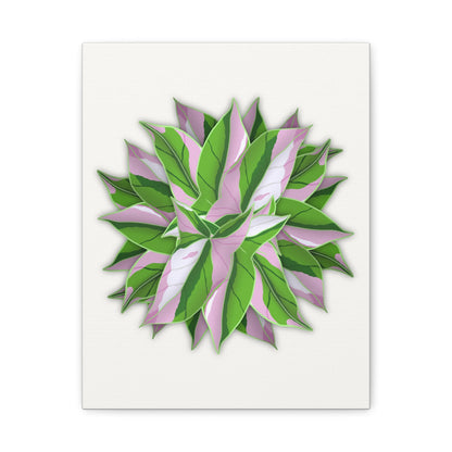 Syngonium Tricolor Pattern Canvas Print – Botanical Wall Art