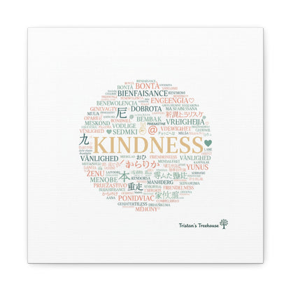 Kindness Word Cloud Canvas | Fresh Start Minimalist Wall Art