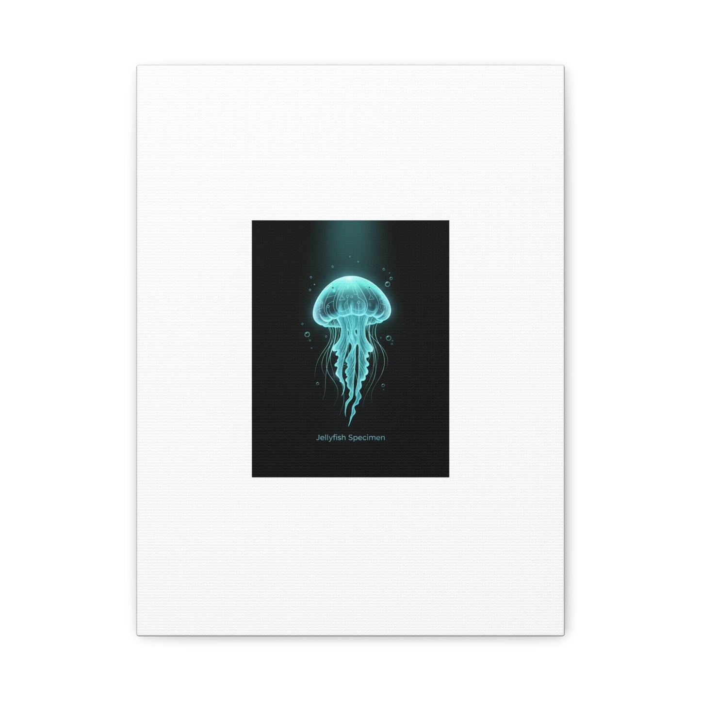 Bioluminescent Jellyfish Art Canvas | Deep Sea Aesthetic, Neon Glow