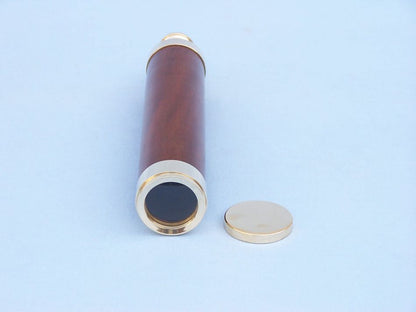 Deluxe Class Solid Brass - Wood Admiral's Spyglass Telescope 25"" w/ Rosewood Box