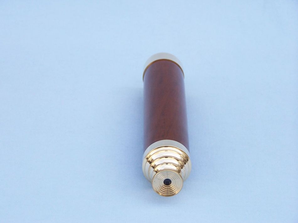 Deluxe Class Solid Brass - Wood Admiral's Spyglass Telescope 25"" w/ Rosewood Box