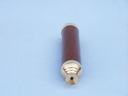 Deluxe Class Solid Brass - Wood Admiral's Spyglass Telescope 25"" w/ Rosewood Box