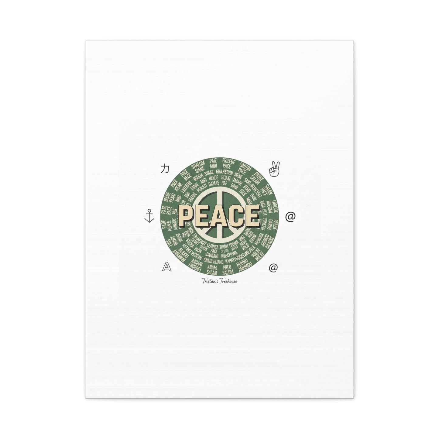 Peace doodle canvas | hand drawn sketch aesthetic, handwritten message