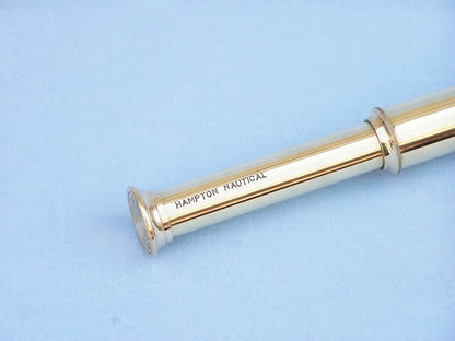 Deluxe Class Solid Brass Captain's Spyglass Telescope 15"" w/ Rosewood Box