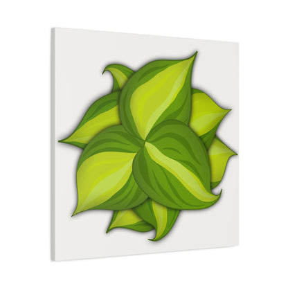 Philodendron Brasil Canvas Print – Botanical Wall Art