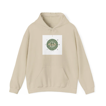 Handwritten Peace Doodle Hoodie | sketch aesthetic, hand drawn message