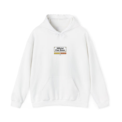 Office Sign Parody “Official Fun Zone” Hoodie | workplace humor, notice label