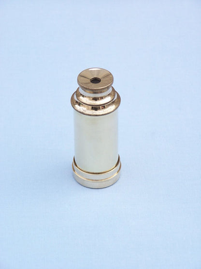 Deluxe Class Scout's Brass Spyglass Telescope 7"" w/ Rosewood Box