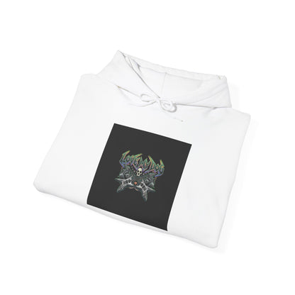 LOUD Self-Care, Metal Font Hoodie | gothic wellness quote, edgy self-care merch