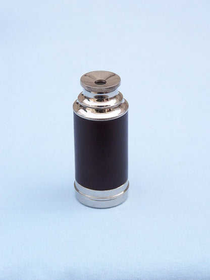 Deluxe Class Scout's Brass - Leather Spyglass Telescope 7"" w/ Rosewood Box