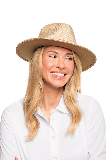 Abaco Palm Straw Pinch Front Fedora | Natural
