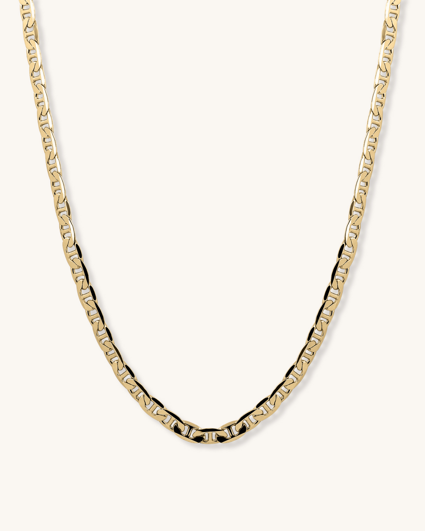 14K Gold 3.2mm Mariner Chain