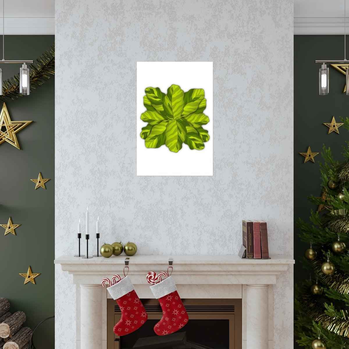Calathea Yellow Fusion Botanical Print – Unframed Wall Art