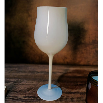 Vintage Glass Black Goblet Handmade High-end