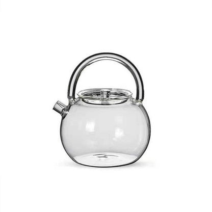 High Temperature Resistant High Borosilicate Transparent Glass Teapot