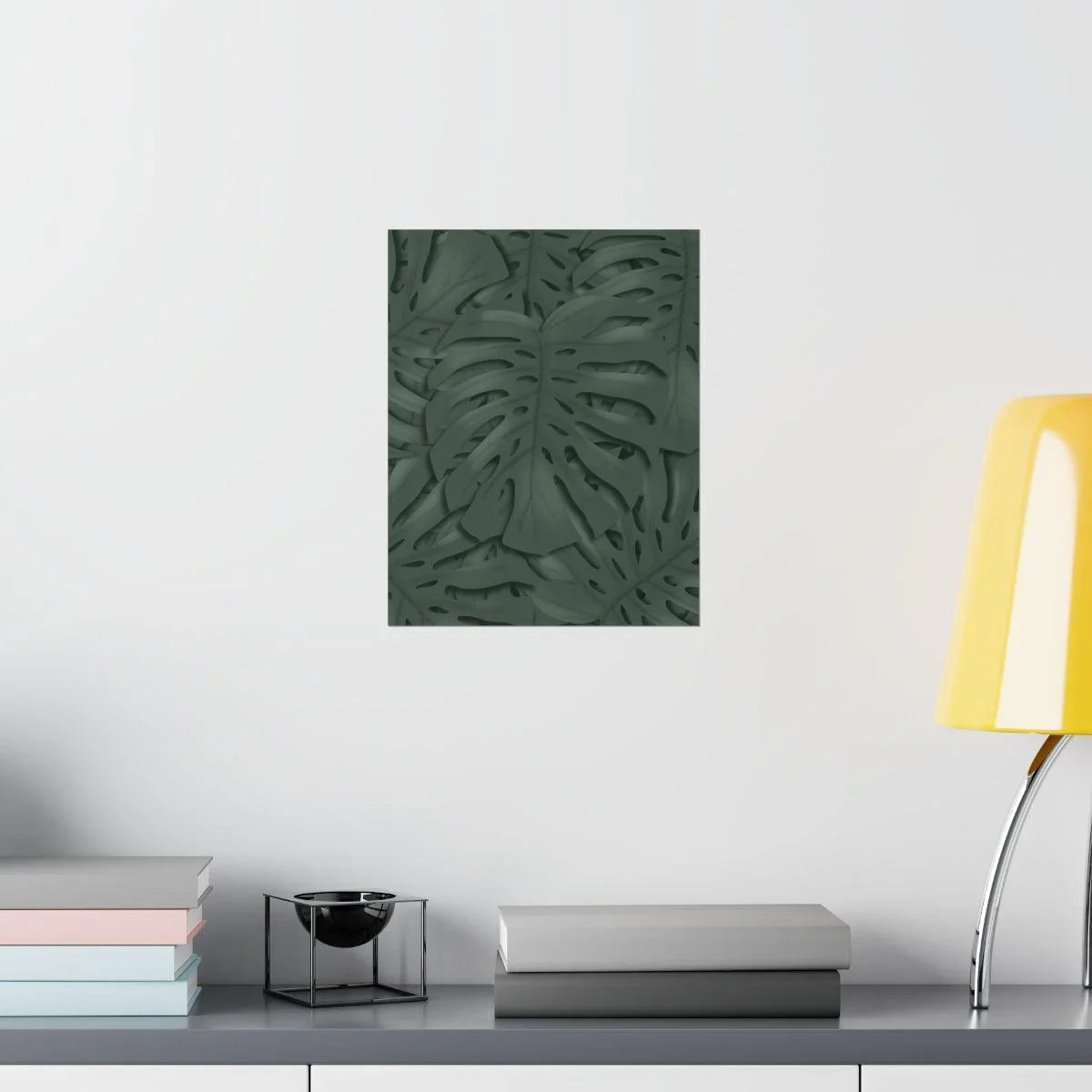 Deep Green Monstera Botanical Print – Unframed Wall Art