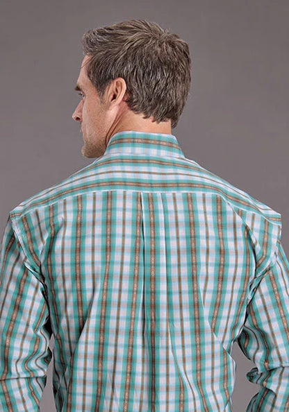 Stetson 2397 Vintage Plaid (Green) - Men's Western Shirt