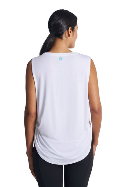 Women's Supine Twist Yoga Tank | White