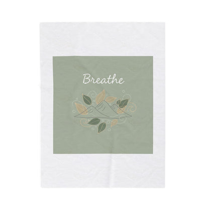 Breathe Mountain Line Blanket | nature vibes, calming forest symbols