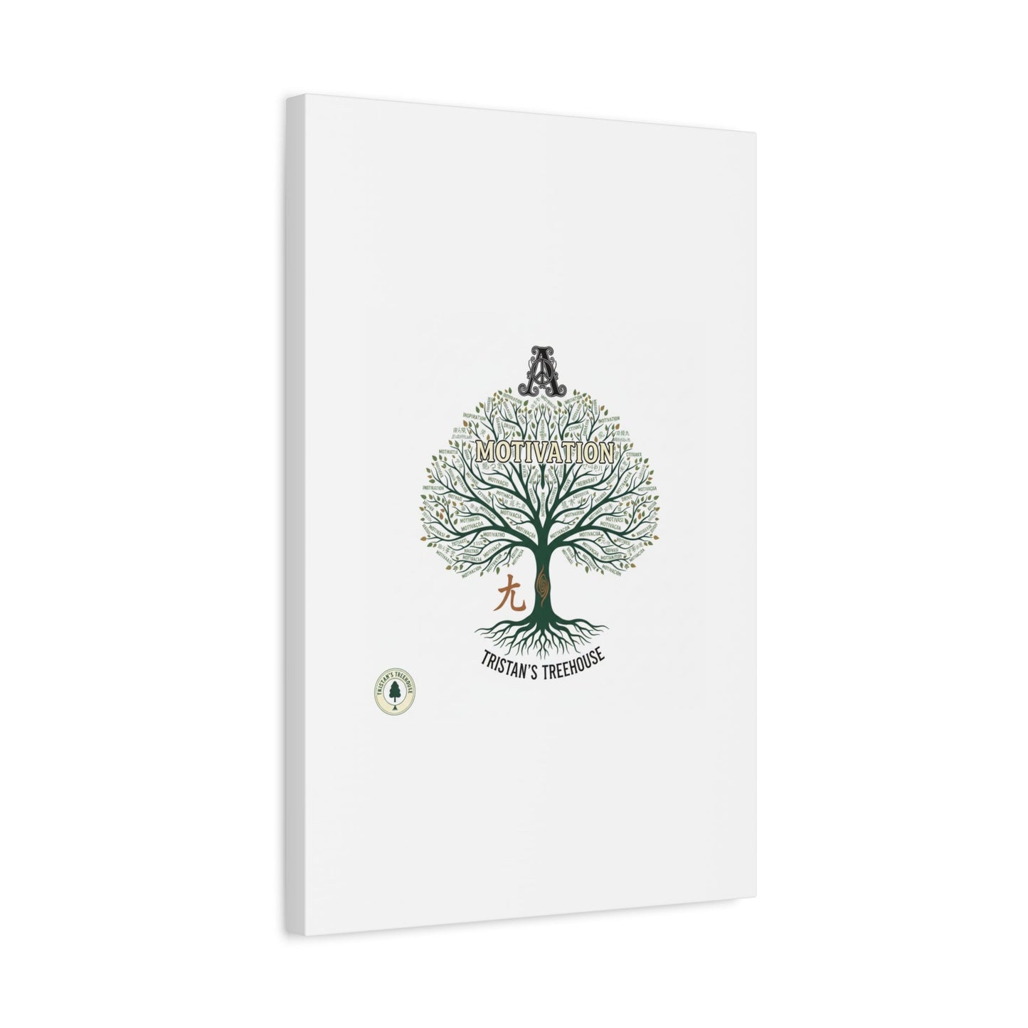 Handwritten Doodle Tree Canvas | Matte Stretched Wall Art