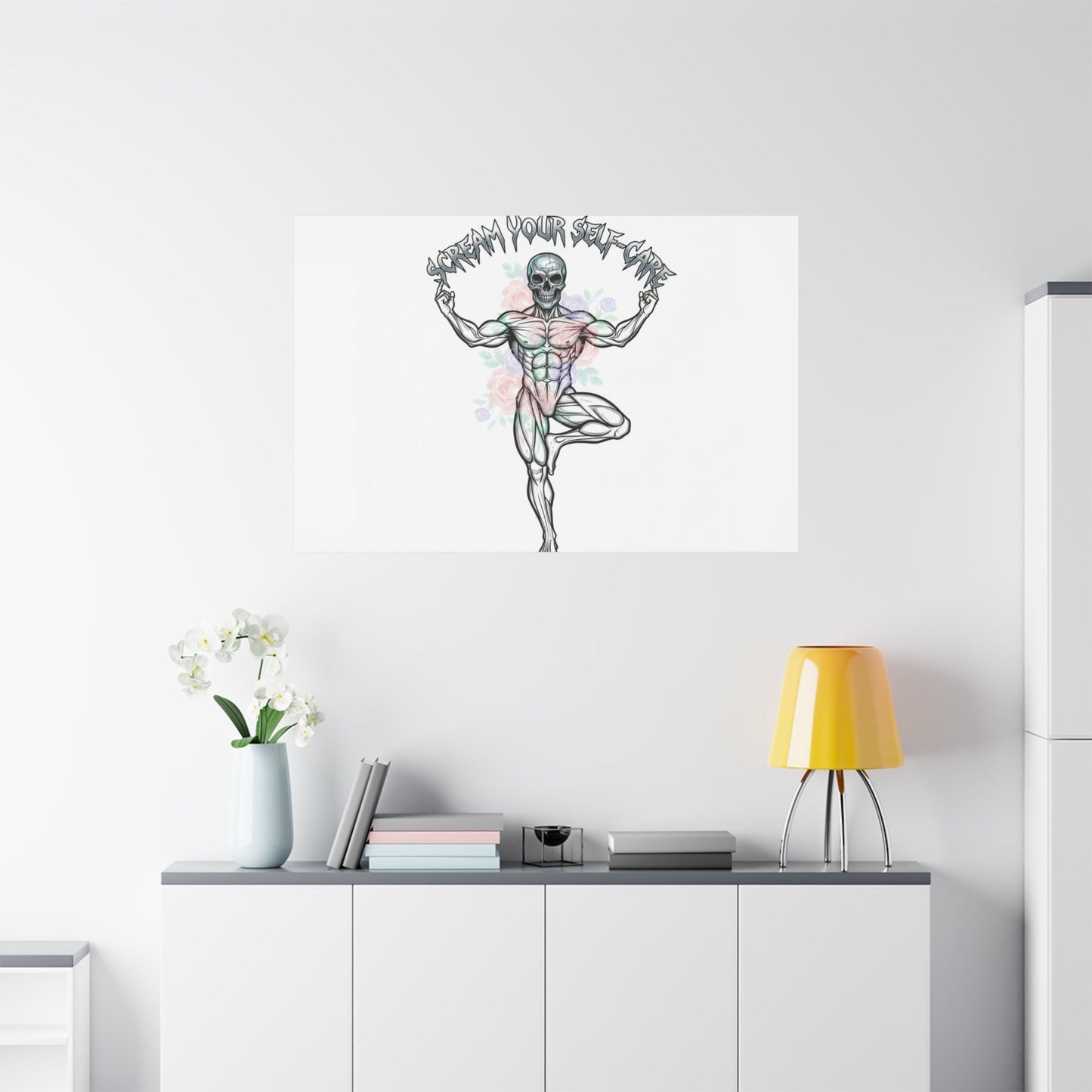 Scream Your Self-Care Canvas | Heavy Metal Wellness, Gothic Wellness Quote