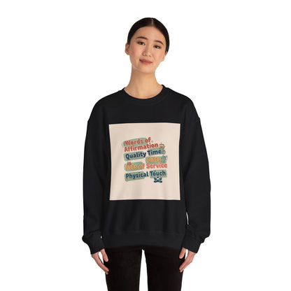 Love Languages Meme Crewneck Sweatshirt | love language meme, relationship humor