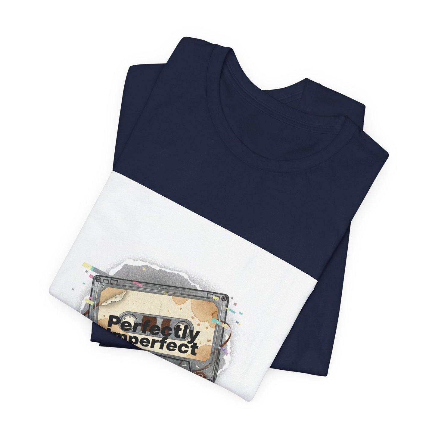 Glitch Cassette 'Perfectly Imperfect' Tee | glitch art shirt, retro tech nostalgic