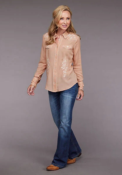 Stetson 2097 Blush Crepe (Pink) - Women's Blouse