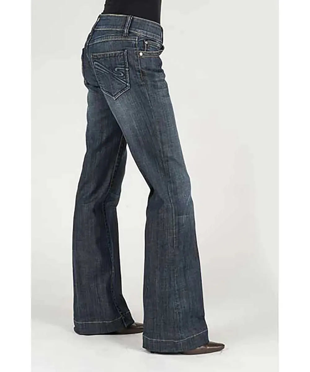 Stetson 214 Stretch Trouser Fit Dark Wash w/ S Pocket- Women's Jeans
