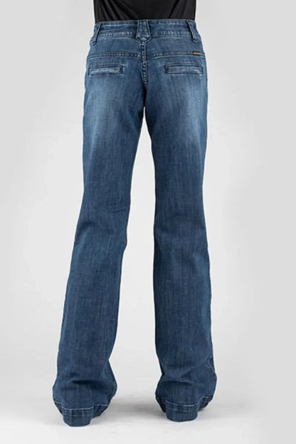 Stetson 214 Trouser Fit Flare Leg (Medium Wash) - Women's Jeans