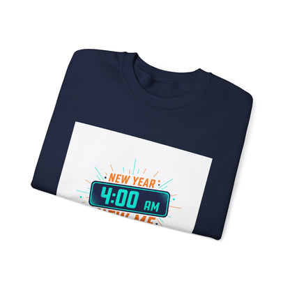 New Year 4:00 AM New Me Crewneck Sweatshirt | Holiday Apparel, Festive Sweater Look