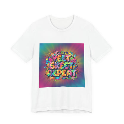 Sweet Sleep Repeat Tee | random slogan shirt, glitch graphic