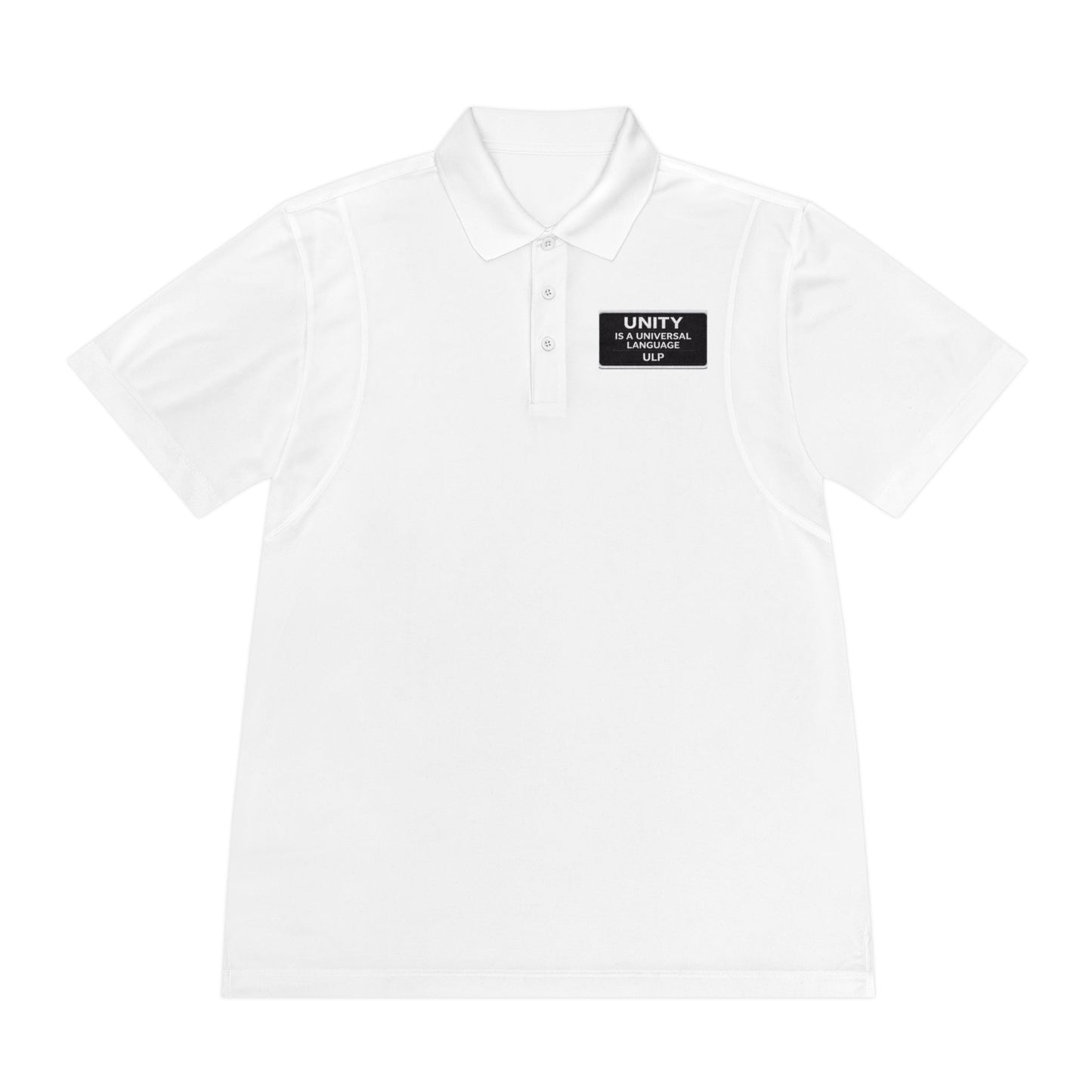 Unity & Strength Men’s Sport Polo — Small “UNITY” Patch Chest Logo