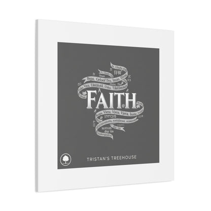 handwritten faith ribbon Canvas | sketch aesthetic, doodle design