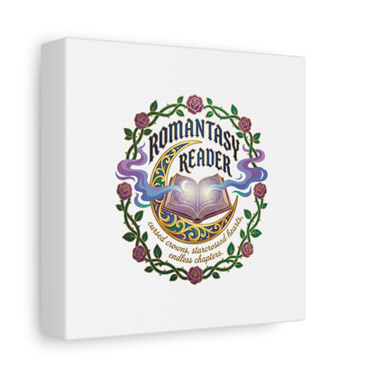 Romantasy Reader Canvas Print | enchanted bookish celestial gothic