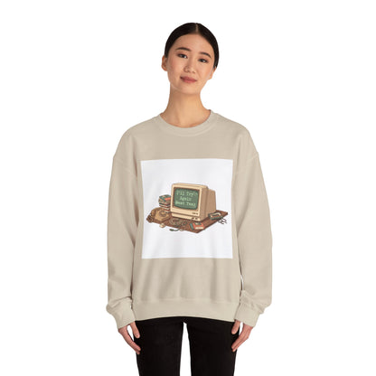 I’ll Try Again Next Year Crewneck Sweatshirt | Resolution Joke, Retro Computer