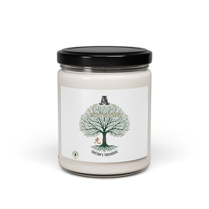 Handwritten Doodle Tree Candle, Soy Jar Candle | Sketch Aesthetic